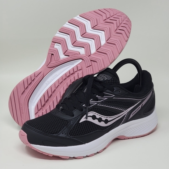 Saucony Cohesion 14 Athletic Running Shoes Black Pink S10628-1 Women’s Size 8 - Picture 1 of 10
